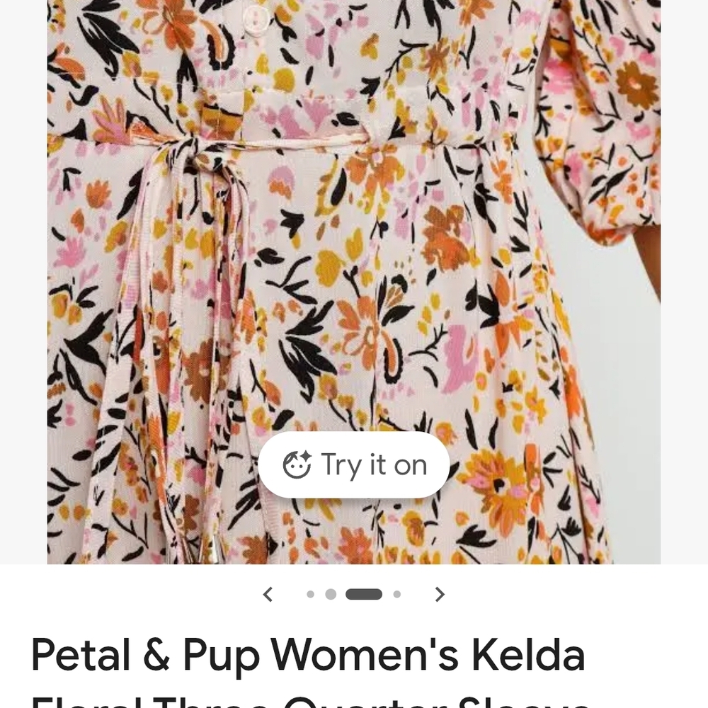 Petal & Pup Pink Floral Midi Dress - Picture 10 of 12
